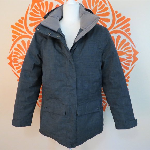 L.L. Bean Jackets & Blazers - L.L. Bean Gray Insulated Down Hooded Jacket M